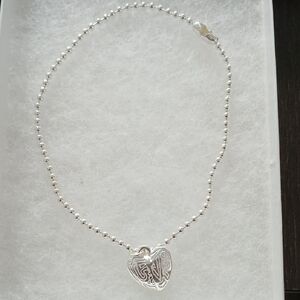 Elegant Silver Heart Pendant Necklace